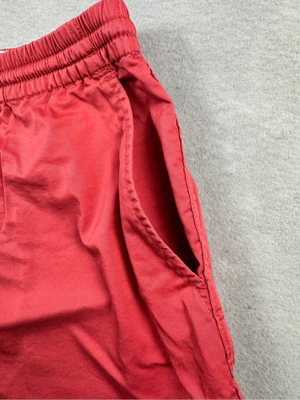 J Crew Shorts Mens Med Coral Dock Chino Elastic Waist Drawstring Stretch Preppy